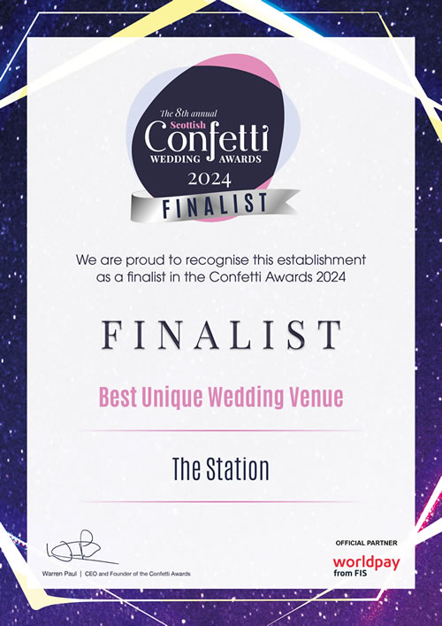 Confetti wedding venue finalist